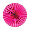 30" Giant Pink Hanging Paper Fans - 6 Pc. Image 1
