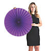 30" Giant Purple Hanging Paper Fans - 6 Pc. Image 1