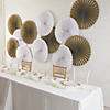 30" Giant White Hanging Paper Fans - 6 Pc. Image 2