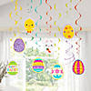 30" Hanging Easter Egg Swirl Decorations &#8211; 12 Pc. Image 2