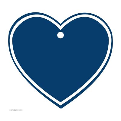 30 Heart Gift Tags Solid Blank Navy Blue Image 1