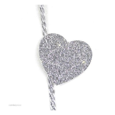 30 Heart Whimsical to/from Slvr Glitter Image 1