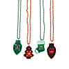 30" Holiday Light-Up Red & Green Plastic Breakway Necklaces - 12 Pc. Image 1