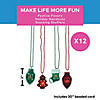 30" Holiday Light-Up Red & Green Plastic Breakway Necklaces - 12 Pc. Image 2