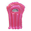 30-Inch Inflatable Transparent Pink With Metallic Silver Surf Rider Pool Float Image 1