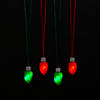 30" Light-Up Christmas Bulb Plastic Breakway Necklaces - 12 Pc. Image 1