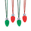 30" Light-Up Christmas Bulb Plastic Breakway Necklaces - 12 Pc. Image 1