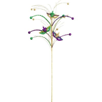 30" Mardi Gras Masks &amp; Balls Spray Image 1
