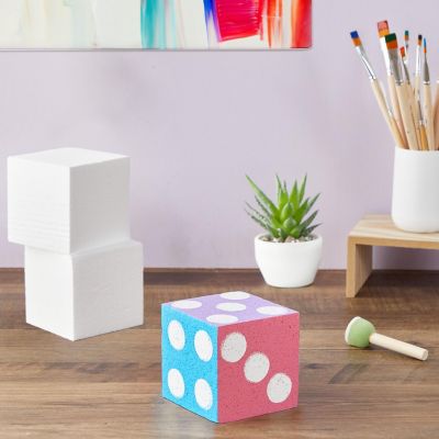 30 Pack Foam Craft Blocks for Modeling, 3 Inch Mini Square Cubes for Sculpting, School Projects Image 2