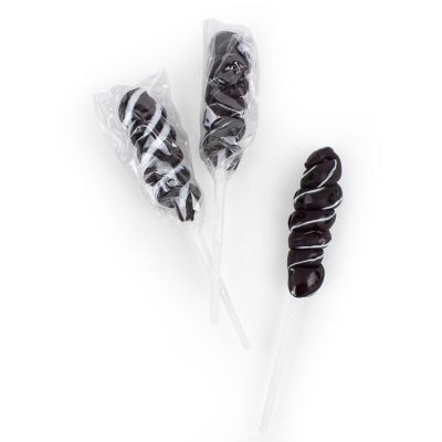 30 Pcs Black Twisty Pops Lollipops Blackberry Candy Image 1