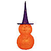 30" Pop Up Lighted Tinsel Stacked Jack-O-Lanterns Halloween Decoration Image 3