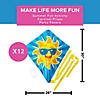 30" x 28" Cool Sun Funny Face Plastic Kites with Tail - 12 Pc. Image 2
