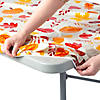 30" x 8 Ft. Fall Leaves Fitted Rectangular Disposable Plastic Tablecloth Image 1