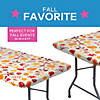 30" x 8 Ft. Fall Leaves Fitted Rectangular Disposable Plastic Tablecloth Image 2