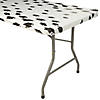 30" x 8 Ft. Graduation Mortarboard Fitted Rectangle Disposable Plastic Tablecloth Image 1