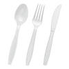 3000 Pc. White Disposable Plastic Cutlery Set - Spoons, Forks and Knives (1000 Guests) Image 1