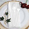 3000 Pc. White Disposable Plastic Cutlery Set - Spoons, Forks and Knives (1000 Guests) Image 2