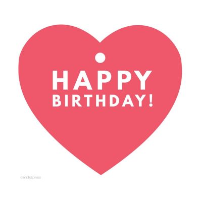 30PC Heart Modern Happy Birthday! Coral Image 1