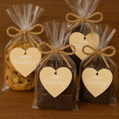 30PK Heart Tags Happy Birthday!, Ivory Image 2