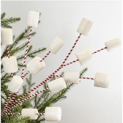 32" Glittered Marshmallow Spray Image 2