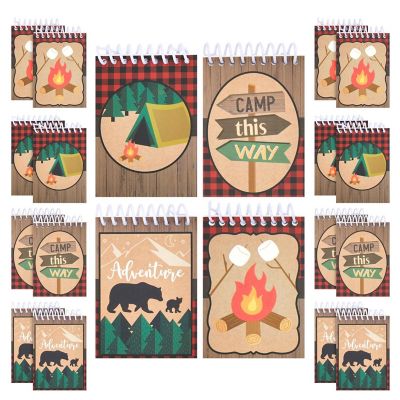 32 Pack Camping Notepads for Kids, 4 Designs Image 1