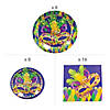 32 Pc. Prismatic Mardi Gras Multicolor Disposable Tableware Kit for 8 Guests Image 1