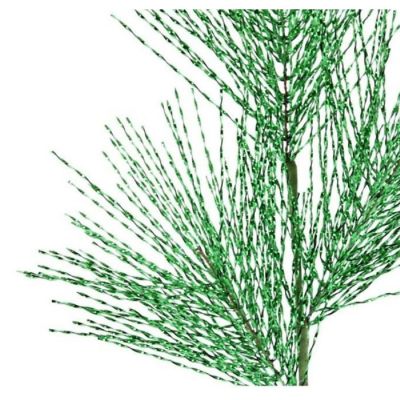 32" Tinsel Grass Spray: Green Image 1
