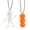 33" Halloween Character Glow Stick Plastic Charm Necklaces - 12 Pc. Image 1