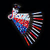 34" Bulk Patriotic Red, White & Blue Star Breakaway Lanyard & Glow Stick Kit for 48 Image 2