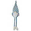 34" Sitting Spring Gnome Figure with a Polka Dot Hat and Legs Image 1