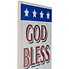 35.75" God Bless America Patriotic Wooden Porch Sign Image 3