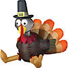 35" Blow-Up Inflatable Pilgrim Turkey with Built-In LED Lights Outdoor Yard Decoration Image 1