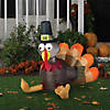35" Blow-Up Inflatable Pilgrim Turkey with Built-In LED Lights Outdoor Yard Decoration Image 1