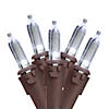 35 White LED Mini Christmas Lights  11.25 ft Brown Wire Image 1