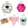 353 Pc. Congrats Girl Graduation Party Tableware Kit for 24 Guests Image 1