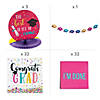 353 Pc. Congrats Girl Graduation Party Tableware Kit for 24 Guests Image 2