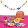 353 Pc. Fiesta Floral Bright Party Tableware Kit for 24 Guests Image 1
