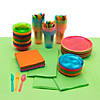 356 Pc. Neon Party Table Tableware Kits for 40 Guests Image 1