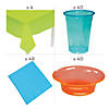 356 Pc. Neon Party Table Tableware Kits for 40 Guests Image 1
