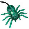 35ct Green Spider Halloween Icicle Lights- 3ft Black Wire Image 1