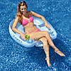 36.5" Inflatable Capri Transparent Light Blue Swimming Pool Chair Float Image 1