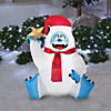 36" Blow Up Inflatable Rudolph the Red Nosed Reindeer<sup>&#174;</sup> Sitting Bumble&#8482; Holding Star Outdoor Yard Decoration Image 1
