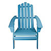 36" Blue Classic Folding Wooden Adirondack Chair Image 2