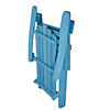 36" Blue Classic Folding Wooden Adirondack Chair Image 4