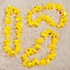 36" Bright Yellow Flower Plastic Leis - 12 Pc. Image 2