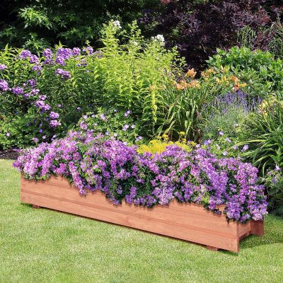36 Inch Wooden Flower Planter Box Garden Yard Decorative Window Box Rectangular Image 1