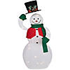 36" LED Lighted Animated Hat Tipping Snowman Christmas Figure Image 3