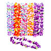 36" Multicolor Luau Ruffle Petal Flower Polyester Leis &amp;#8211; 36 Pc. Image 1