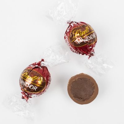 36 Pcs Maroon Candy Lindor Double Chocolate Truffles by Lindt (1 lb) Image 1