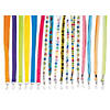 36" Rainbow Colored Paw Prints Breakaway Nylon Lanyards - 12 Pc. Image 2